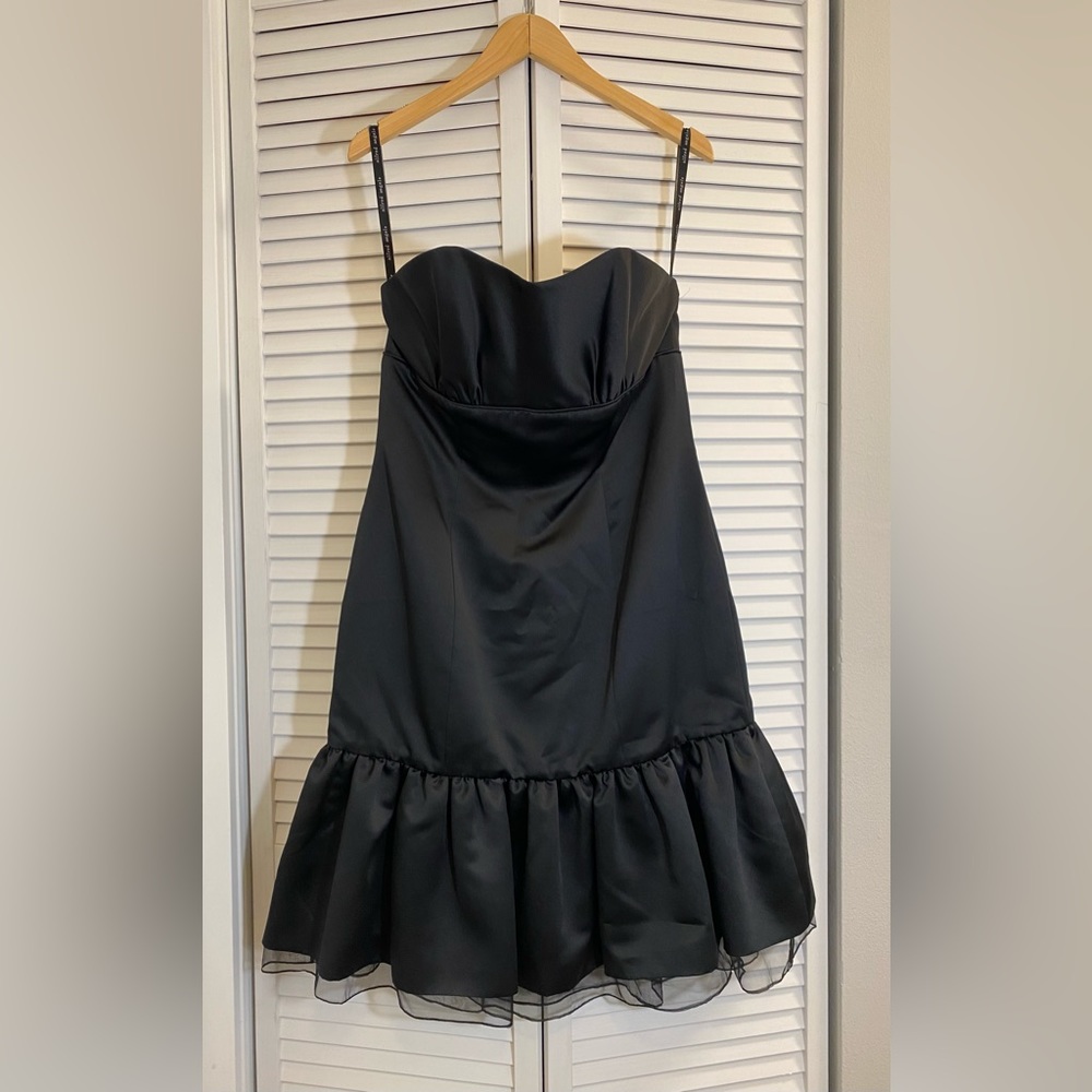 Alfred Angelo - Black Mini Strapless Formal Dress - Size 12